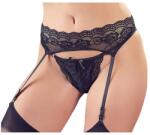 Cottelli Collection - csipke harisnyatartó és tanga (fekete) (23218741051) - vagyaim