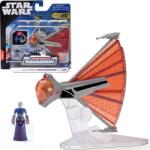 Jazwares Star Wars - Csillagok háborúja 8 cm-es jármű figurával - Ginivex-osztályú vadászgép Ginivex-Class Starfighter + Asajj Ventress, SWJ0005 (SWJ0005)