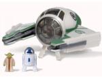 Jazwares Star Wars - Micro Galaxy Squadron 8 cm-es jármű figurával - Yoda's Jedi Starfighter - Yoda + R2-D2 SWJ0008