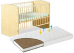 Klups Patut lemn Karolina II natur + Saltea Cocos 120/60/12 Klups (9514)