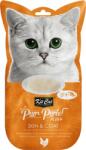 KIT CAT Recompense lichde pentru pisici Kit Cat Purr Puree Plus+ Skin & Coat , pui si ulei de peste, 4x15g