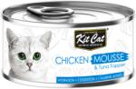 Kit Cat Hrana umeda pentru pisici, Kit Cat Mousse de Pui cu Topping de Ton 80g - shop4pet