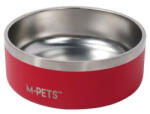 M-Pets Castron rosu, premium, otel inoxidabil, Double Wall Bowl ESKIMO M-PETS, 1.25 L