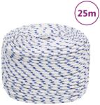 vidaXL fehér polipropilén hajókötél 8 mm 25 m (152289)