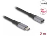 Delock Cablu prelungitor USB type C 40Gbps/8K60Hz/240W T-M 2m, Delock 81202 (81202)