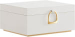 SONGMICS Ékszerdoboz, 2 szintes, kivehető ékszertartó tálcával, 20 x 24 x 11 cm, fehér (JBC165W01)