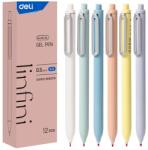 Deli Pix cu gel, varf 0.5 mm, albastru, Infini DELI (DLEG338-BL)