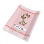  Babastar merev pelenkázó lap 50*80 cm - It's a girl ! zsiráf rózsaszín - babyshopkaposvar