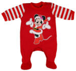  Disney baby hosszú ujjú rugdalozó 68cm piros csíkos - mikulás Minnie