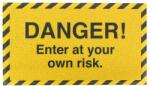 Artsy Doormats lábtörtlő Danger Enter At Your Own 70 x 40 cm - sárga Univerzális méret