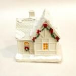  Fehér ledes házikó, mérete: 5, 5x4, 5x5, 5 cm