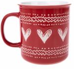 4home Cană ceramică de Crăciun Christmas heart I roșu , 710 ml