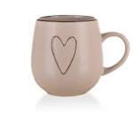 BANQUET Cană din ceramică Banquet HEART 500 ml, bej, bej