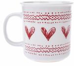 4home Cană ceramică de Crăciun Christmas heart I alb , 710 ml