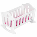 Free2Play Patut pentru papusi, Free2Play, Cu pernuta confortabila, 46x33x33 cm, White (83228)