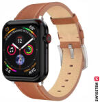 Apple Watch barna bőrszíj 42/44/45/49 mm, ezüst csattal (46000814)