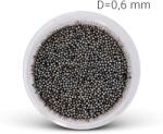  Fém gyöngy - fekete (0, 6 mm)