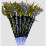  Trombita 26 cm, fekete glitteres, 6 db/cs