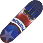 Action Skateboard Masked Eyes, dupla nyomtatás, alumínium, 70 x 20 cm, sokszínű színes