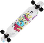 ACTION ONE Longboard Music ABEC-7, PU, alumínium, 100kg, 105.5 x 22 cm fehér
