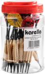 KARELLA Puha hegyű darts (24 db) színes