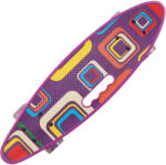 Action Penny board Hordozható ABEC-7, PU, alumínium, Geometrical bordó|vörös