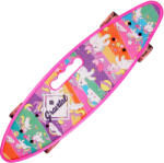 Action Penny board hordozható ABEC-7, PU, alumínium, Happy Unicorns rózsaszín