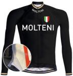 REDTED Molteni Vintage kerékpáros mez (FLEECE) - PIROS - Fekete XL fekete|narancssárga