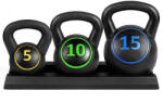 Timeless Tools Kettlebell szett, 3 db-os fekete