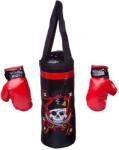 KING SPORT Pirate bokszzsák kesztyűvel gyerekeknek, 45x14cm fekete