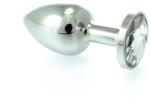 Rimba Butt Plug Small Metal With Crystal Clear