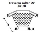 Elvan Traversa coltar 90GR pentru pat metalic 500 mm (32BK-6V-500/PG)