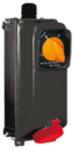 Palazzoli ALUPRES-EX SWITCHED Priza din aliaj aluminiu cu interblocaj mecanic si suport fuzibil 40A 3P+E 380-400V 50-60HZ 6H 3G (465336EX)