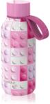 QUOKKA Solid Kids termopalack akasztóval Pink Bricks 330 ml