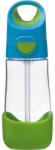 b.box Bottle with Straw biberon cu pai Blue Green 450 ml