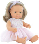 Miniland Papusa fetita caucazian blond inchis 38 cm in rochita, corp parfumat, colectia My Friends and Me (ML33208) - roua Papusa