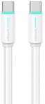 USAMS YU cablu de date (Tip-C - Tip-C, 60W, încărcător rapid, 100cm, șiret) WHITE SJ734USB02 (SJ734USB02)