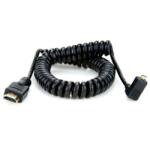 Atomos Micro HDMI - Full HDMI Right Angle spirálkábel 50cm ATOMCAB013 (ATOMCAB013)