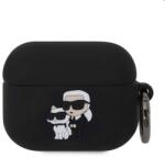 Karl Lagerfeld 3D Logo NFT Karl and Choupette szilikontok Apple AirPods Pro számára, fekete (57983116475)