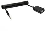 Gigapack Audió adapter kábel USB aljzat - 3.5mm jack, spirálkábel, FEKETE GP-162453 (GP-162453)