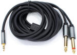 Thunder Germany AU002-30 sztereo jelkábel (3, 5 mm Jack - 2x 6, 3 mm Jack) - (3 m) - mkaudio