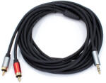Thunder Germany AU005-50 sztereo jelkábel (3, 5 mm Jack - 2x RCA) - (5 m) - mkaudio
