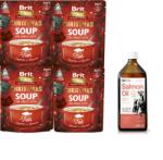 Brit BRIT Macska karácsonyi halászlé hal 4x75g + LAB V vitaminos lazacolaj 500ml