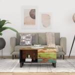 vidaXL tömör újrahasznosított és szerelt fa dohányzóasztal 80x50x40 cm (350634)