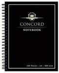 Concord Spirálfüzet, A4, vonalas, 70 lap, CONCORD, fekete (8956-CON) - tonerpiac