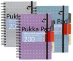 Pukka Pad Spirálfüzet, A5, vonalas, 100 lap, PUKKA PAD "Metallic Project Book", vegyes szín (6336-MET)