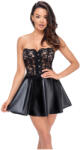 Noir - csipke felsős fényes miniruha (fekete) (27185611031)