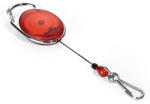 DURABLE Azonosítókártya tartó DURABLE Style karabineres kihúzható piros (832703) - papir-bolt