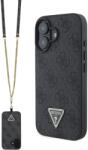  GUESS 4G STRASS SET Védőhuzat + szíj Apple-hoz iPhone 16 fekete