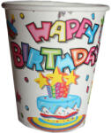 Mezőfi Team Kft Papír pohár 10 db/cs - happy birthday, tortás